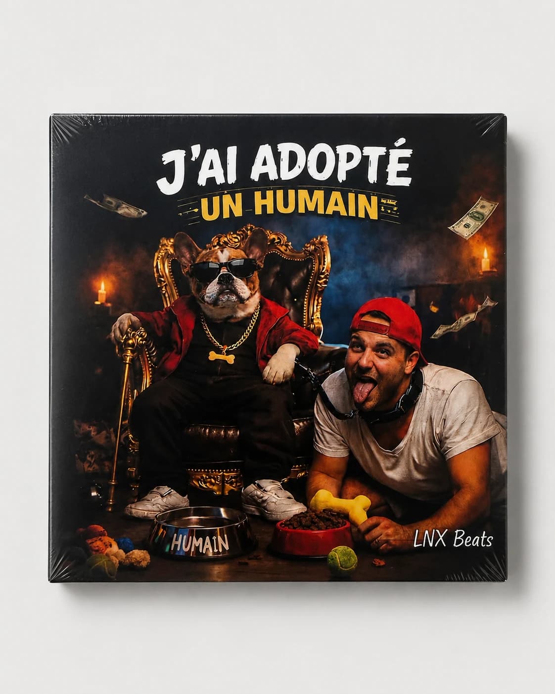 Pochette du CD J’ai adopté un humain de LNX Beats