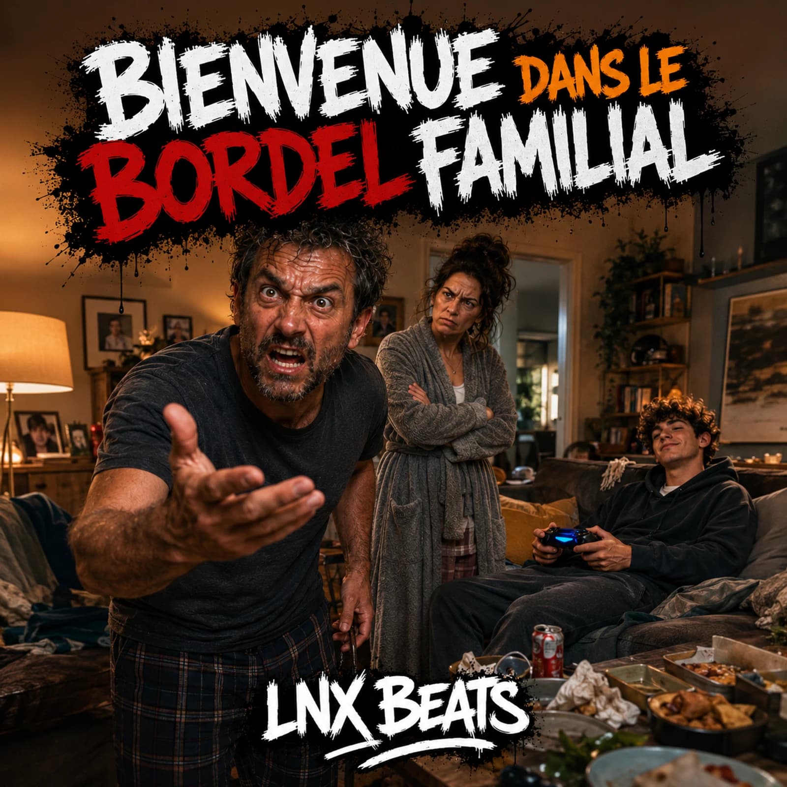 Pochette de « Bienvenue dans le bordel familial » — LNX Beats