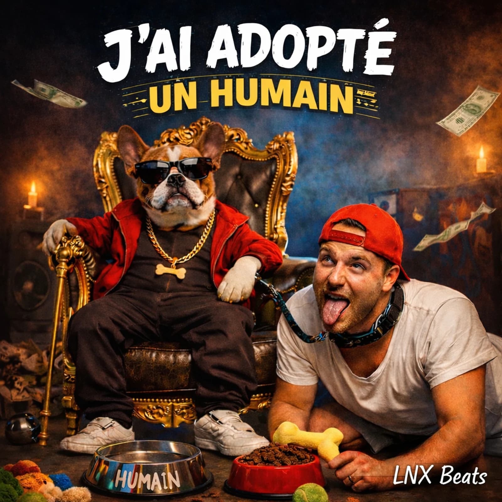 Pochette de « J’ai adopté un humain » — LNX Beats